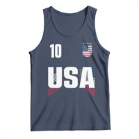 USA Soccer Sports Graphic Number 10 Jersey Style Tank Top Proud Fans Game Day Pride