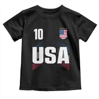 USA Soccer Sports Graphic Number 10 Jersey Style Toddler T Shirt Proud Fans Game Day Pride