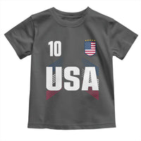USA Soccer Sports Graphic Number 10 Jersey Style Toddler T Shirt Proud Fans Game Day Pride