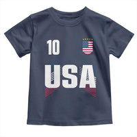 USA Soccer Sports Graphic Number 10 Jersey Style Toddler T Shirt Proud Fans Game Day Pride
