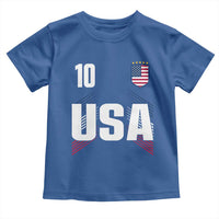 USA Soccer Sports Graphic Number 10 Jersey Style Toddler T Shirt Proud Fans Game Day Pride