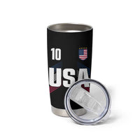USA Soccer Sports Graphic Number 10 Jersey Style Tumbler Cup Proud Fans Game Day Pride