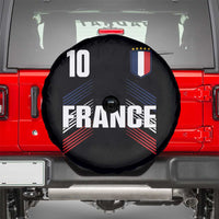 France Soccer Sports Graphic Number 10 Jersey Style Spare Tire Cover Proud French Football Fans Game Day Pride