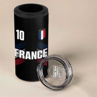 France Soccer Sports Graphic Number 10 Jersey Style 4 in 1 Can Cooler Tumbler Proud French Football Fans Game Day Pride