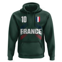 France Soccer Sports Graphic Number 10 Jersey Style Hoodie Proud French Football Fans Game Day Pride
