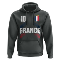France Soccer Sports Graphic Number 10 Jersey Style Hoodie Proud French Football Fans Game Day Pride