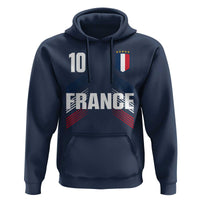 France Soccer Sports Graphic Number 10 Jersey Style Hoodie Proud French Football Fans Game Day Pride