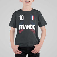 France Soccer Sports Graphic Number 10 Jersey Style T Shirt For Kid Proud French Football Fans Game Day Pride