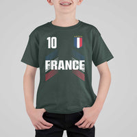 France Soccer Sports Graphic Number 10 Jersey Style T Shirt For Kid Proud French Football Fans Game Day Pride