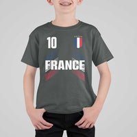 France Soccer Sports Graphic Number 10 Jersey Style T Shirt For Kid Proud French Football Fans Game Day Pride