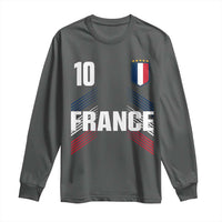France Soccer Sports Graphic Number 10 Jersey Style Long Sleeve Shirt Proud French Football Fans Game Day Pride