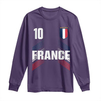 France Soccer Sports Graphic Number 10 Jersey Style Long Sleeve Shirt Proud French Football Fans Game Day Pride