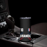 France Soccer Sports Graphic Number 10 Jersey Style Skinny Tumbler Proud French Football Fans Game Day Pride