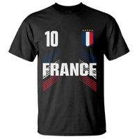 France Soccer Sports Graphic Number 10 Jersey Style T Shirt Proud French Football Fans Game Day Pride