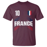 France Soccer Sports Graphic Number 10 Jersey Style T Shirt Proud French Football Fans Game Day Pride