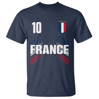 France Soccer Sports Graphic Number 10 Jersey Style T Shirt Proud French Football Fans Game Day Pride