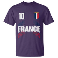 France Soccer Sports Graphic Number 10 Jersey Style T Shirt Proud French Football Fans Game Day Pride