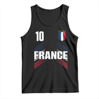 France Soccer Sports Graphic Number 10 Jersey Style Tank Top Proud French Football Fans Game Day Pride
