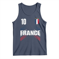 France Soccer Sports Graphic Number 10 Jersey Style Tank Top Proud French Football Fans Game Day Pride