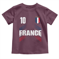 France Soccer Sports Graphic Number 10 Jersey Style Toddler T Shirt Proud French Football Fans Game Day Pride