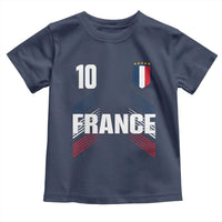 France Soccer Sports Graphic Number 10 Jersey Style Toddler T Shirt Proud French Football Fans Game Day Pride