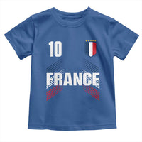 France Soccer Sports Graphic Number 10 Jersey Style Toddler T Shirt Proud French Football Fans Game Day Pride