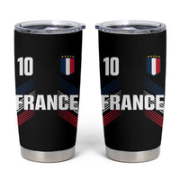 France Soccer Sports Graphic Number 10 Jersey Style Tumbler Cup Proud French Football Fans Game Day Pride