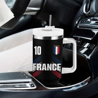France Soccer Sports Graphic Number 10 Jersey Style Tumbler With Handle Proud French Football Fans Game Day Pride