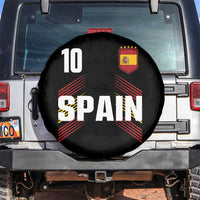 Spain Soccer Sports Graphic Number 10 Jersey Style Spare Tire Cover Proud Spanish Football Fans Game Day Pride