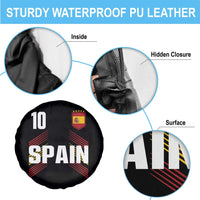 Spain Soccer Sports Graphic Number 10 Jersey Style Spare Tire Cover Proud Spanish Football Fans Game Day Pride