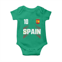 Spain Soccer Sports Graphic Number 10 Jersey Style Baby Onesie Proud Spanish Football Fans Game Day Pride