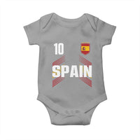 Spain Soccer Sports Graphic Number 10 Jersey Style Baby Onesie Proud Spanish Football Fans Game Day Pride