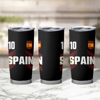Spain Soccer Sports Graphic Number 10 Jersey Style Tumbler Cup Proud Spanish Football Fans Game Day Pride