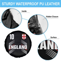 England Soccer Sports Graphic Number 10 Jersey Style Spare Tire Cover Proud St George Cross Football Fans Game Day Pride