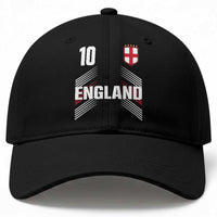 England Soccer Sports Graphic Number 10 Jersey Style Baseball Cap Proud St George Cross Football Fans Game Day Pride