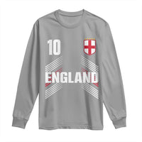 England Soccer Sports Graphic Number 10 Jersey Style Long Sleeve Shirt Proud St George Cross Football Fans Game Day Pride