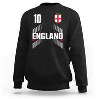 England Soccer Sports Graphic Number 10 Jersey Style Sweatshirt Proud St George Cross Football Fans Game Day Pride