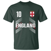 England Soccer Sports Graphic Number 10 Jersey Style T Shirt Proud St George Cross Football Fans Game Day Pride