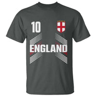 England Soccer Sports Graphic Number 10 Jersey Style T Shirt Proud St George Cross Football Fans Game Day Pride