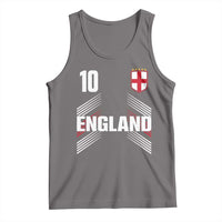 England Soccer Sports Graphic Number 10 Jersey Style Tank Top Proud St George Cross Football Fans Game Day Pride