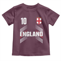 England Soccer Sports Graphic Number 10 Jersey Style Toddler T Shirt Proud St George Cross Football Fans Game Day Pride
