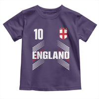 England Soccer Sports Graphic Number 10 Jersey Style Toddler T Shirt Proud St George Cross Football Fans Game Day Pride