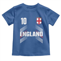 England Soccer Sports Graphic Number 10 Jersey Style Toddler T Shirt Proud St George Cross Football Fans Game Day Pride
