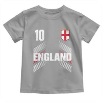 England Soccer Sports Graphic Number 10 Jersey Style Toddler T Shirt Proud St George Cross Football Fans Game Day Pride