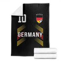 Germany Soccer Sports Graphic Number 10 Jersey Style Throw Blanket Proud German Football Fans Game Day Pride