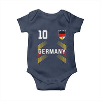 Germany Soccer Sports Graphic Number 10 Jersey Style Baby Onesie Proud German Football Fans Game Day Pride