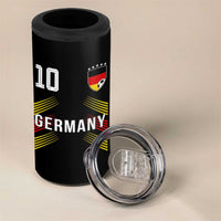 Germany Soccer Sports Graphic Number 10 Jersey Style 4 in 1 Can Cooler Tumbler Proud German Football Fans Game Day Pride