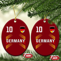 Germany Soccer Sports Graphic Number 10 Jersey Style Ceramic Ornament Proud German Football Fans Game Day Pride