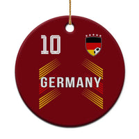 Germany Soccer Sports Graphic Number 10 Jersey Style Ceramic Ornament Proud German Football Fans Game Day Pride