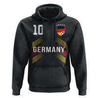 Germany Soccer Sports Graphic Number 10 Jersey Style Hoodie Proud German Football Fans Game Day Pride